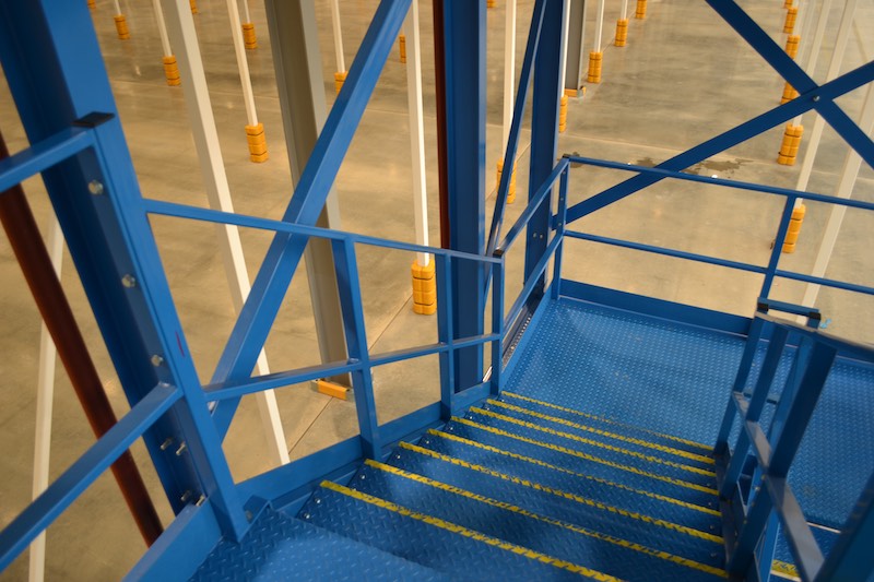 Stairs in distribution warehouse