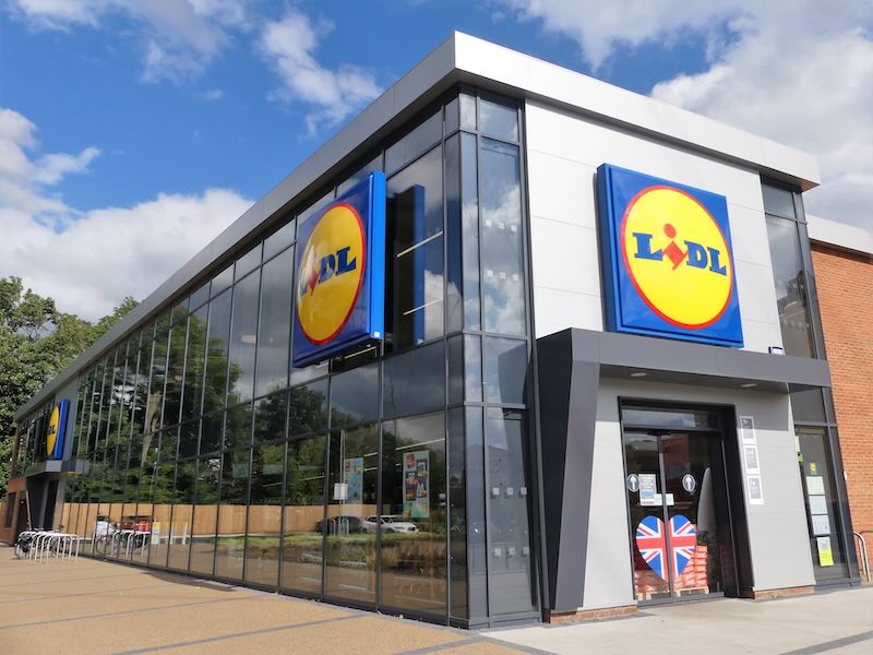 Watford, Hertfordshire, England, UK - August 6th 2020: Lidl budget supermarket, Lower High Street, Watford