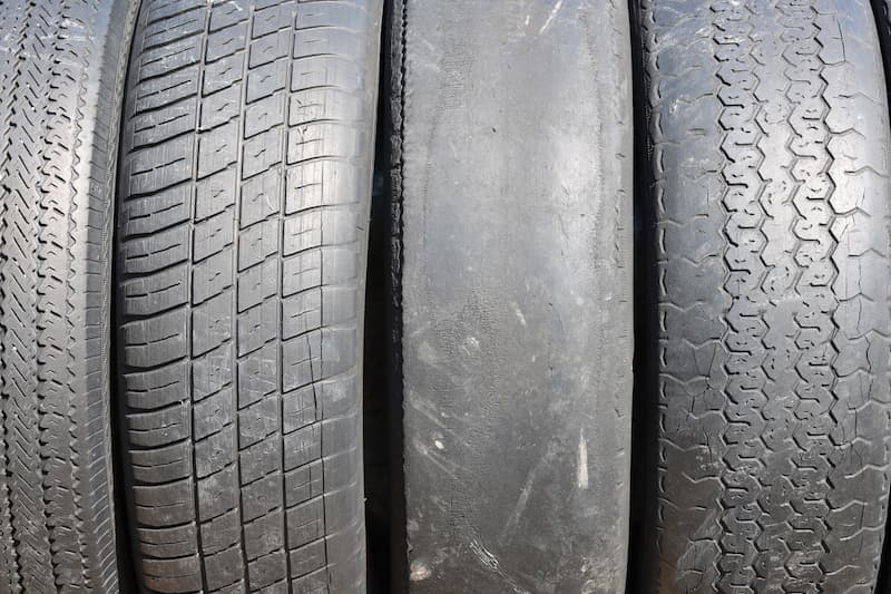 old worn out tyres