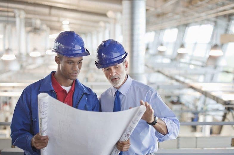 Looking at mezzanine floor blueprints